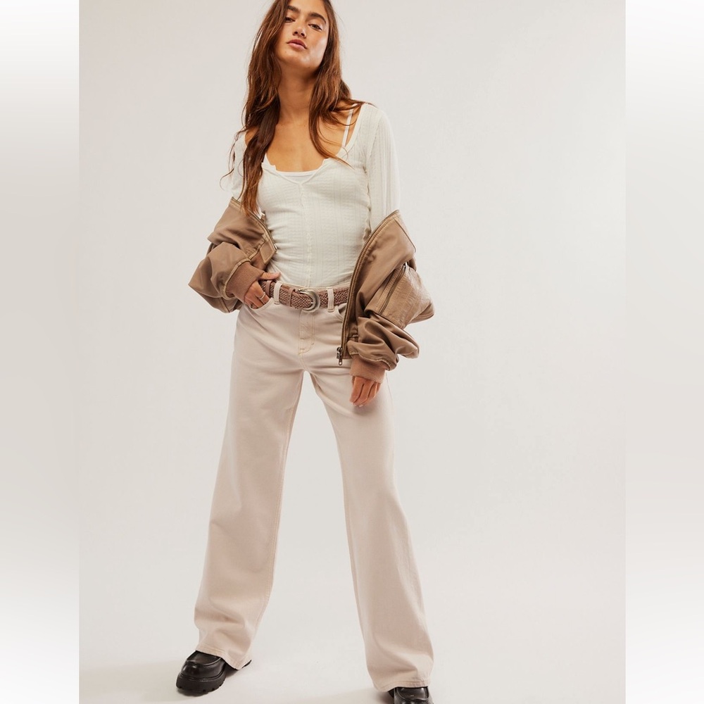 Free People High Rise Baggy Jeans